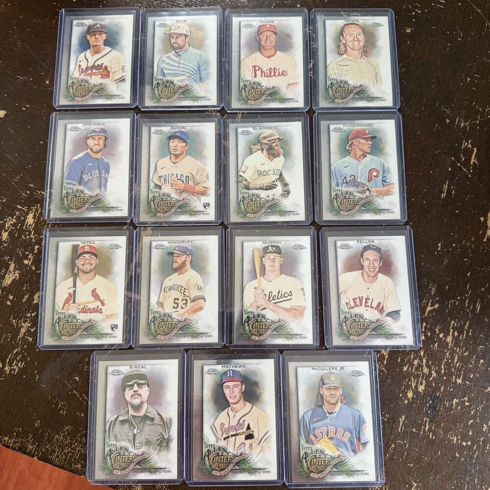 2022 Allen Ginter Chrome 100 Card Lot NM + 5 Refractors No Duplicates Top Loaded - Picture 4 of 8